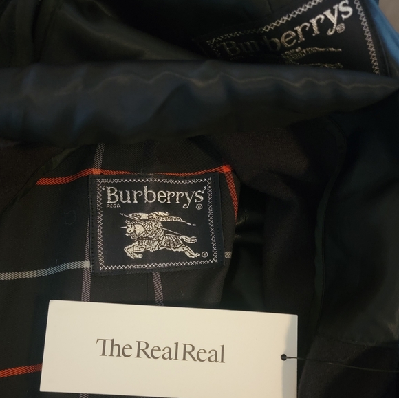 Navy Burberry Trench Coat 44 Regular - Picture 7 of 13